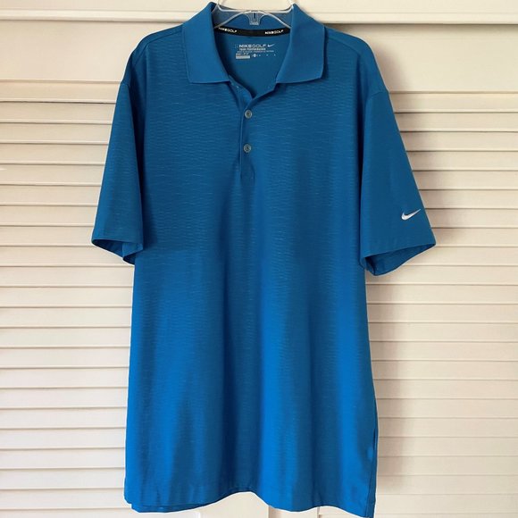 Nike Other - Nike Golf Dri-Fit Tour Performance Blue Short Sleeve Polo Shirt M